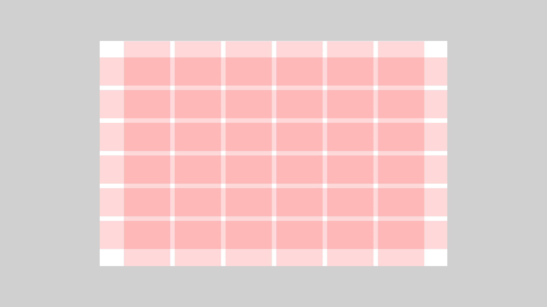 UI/UX tasarımında düzen ve tutarlılık sağlayan sütunlu bir grid sisteminin web arayüzüne uygulanmasını gösteren bir örnek.