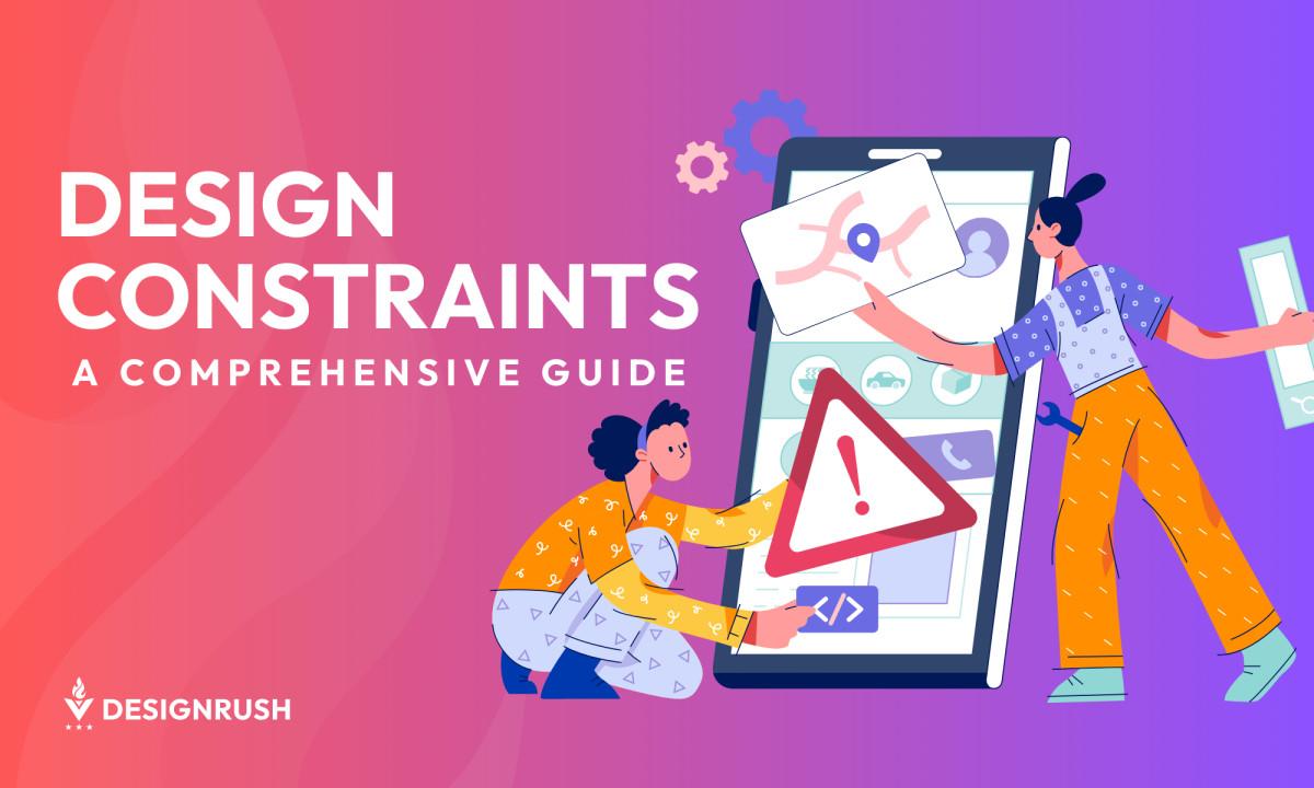 Tasarım kısıtlamaları konseptini anlatan, belirli bir kutu içinde yaratıcı bir şekilde çalışan bir tasarımcı.